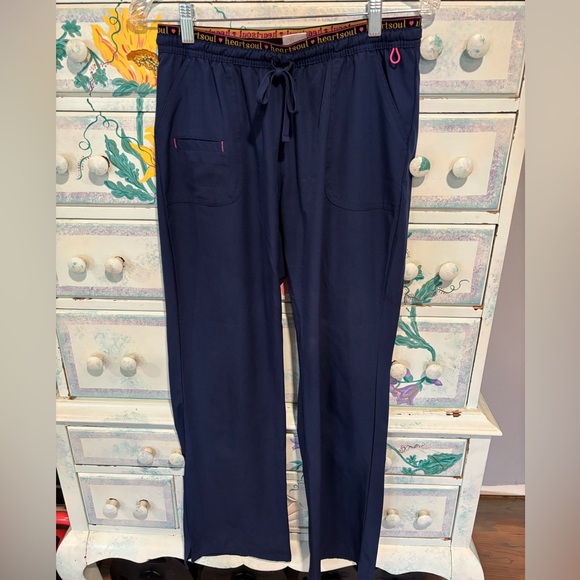 Heart Soul Pants - HeartSoul Navy Blue Scrub Pants